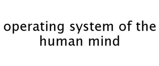 OPERATING SYSTEM OF THE HUMAN MIND