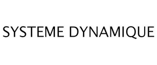 SYSTEME DYNAMIQUE