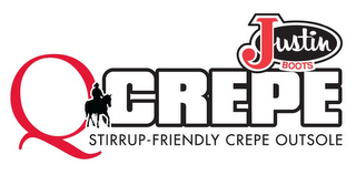 JUSTIN BOOTS QCREPE STIRRUP-FRIENDLY CREPE OUTSOLE