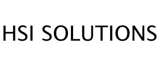 HSI SOLUTIONS