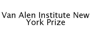 VAN ALEN INSTITUTE NEW YORK PRIZE