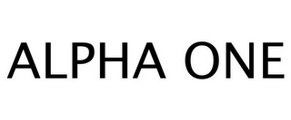 ALPHA ONE