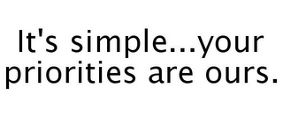 IT'S SIMPLE...YOUR PRIORITIES ARE OURS.