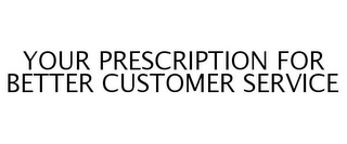 YOUR PRESCRIPTION FOR BETTER CUSTOMER SERVICE