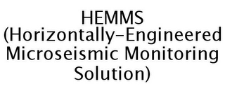 HEMMS (HORIZONTALLY-ENGINEERED MICROSEISMIC MONITORING SOLUTION)