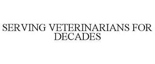 SERVING VETERINARIANS FOR DECADES