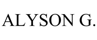 ALYSON G.