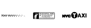 7C43 $2.50 INITIAL FARE NYCTAXI