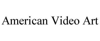 AMERICAN VIDEO ART