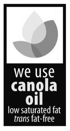 WE USE CANOLA OIL LOW SATURATED FAT TRANS FAT-FREE