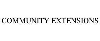 COMMUNITY EXTENSIONS