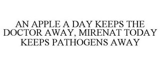 AN APPLE A DAY KEEPS THE DOCTOR AWAY, MIRENAT TODAY KEEPS PATHOGENS AWAY