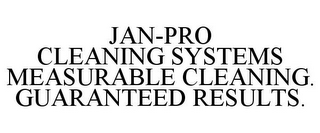 JAN-PRO CLEANING SYSTEMS MEASURABLE CLEANING. GUARANTEED RESULTS.