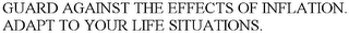 GUARD AGAINST THE EFFECTS OF INFLATION. ADAPT TO YOUR LIFE SITUATIONS.