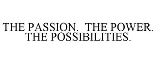 THE PASSION. THE POWER. THE POSSIBILITIES.