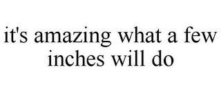 IT'S AMAZING WHAT A FEW INCHES WILL DO