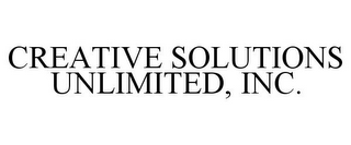 CREATIVE SOLUTIONS UNLIMITED, INC.