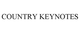 COUNTRY KEYNOTES