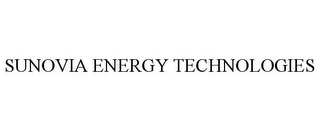 SUNOVIA ENERGY TECHNOLOGIES