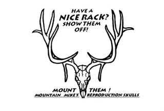 HAVE A NICE RACK? SHOW THEM OFF! MOUNT THEM!  MOUNTAIN MIKE'S REPRODUCTION SKULLS