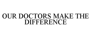 OUR DOCTORS MAKE THE DIFFERENCE