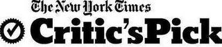 THE NEW YORK TIMES CRITIC'SPICK