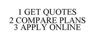 1 GET QUOTES 2 COMPARE PLANS 3 APPLY ONLINE