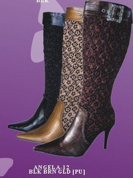 ANGELA-12 BLK BRN GLD (PU)