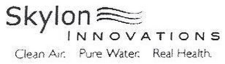 SKYLON INNOVATIONS CLEAN AIR. PURE WATER. REAL HEALTH.