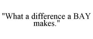 "WHAT A DIFFERENCE A BAY MAKES."