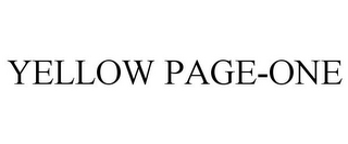 YELLOW PAGE-ONE