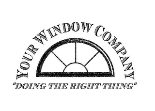 YOUR WINDOW COMPANY "DOING THE RIGHT THING"