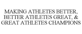 MAKING ATHLETES BETTER, BETTER ATHLETES GREAT, & GREAT ATHLETES CHAMPIONS