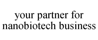 YOUR PARTNER FOR NANOBIOTECH BUSINESS