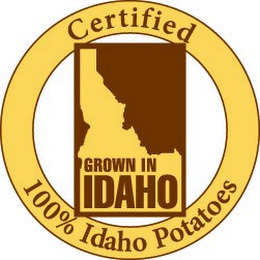 CERTIFIED GROWN IN IDAHO 100% IDAHO POTATOES