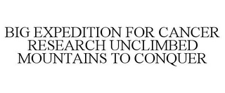 BIG EXPEDITION FOR CANCER RESEARCH UNCLIMBED MOUNTAINS TO CONQUER