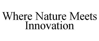 WHERE NATURE MEETS INNOVATION