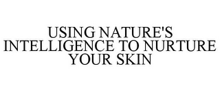 USING NATURE'S INTELLIGENCE TO NURTURE YOUR SKIN