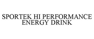 SPORTEK HI PERFORMANCE ENERGY DRINK