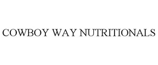 COWBOY WAY NUTRITIONALS