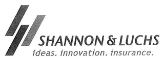 SHANNON & LUCHS IDEAS. INNOVATION. INSURANCE.