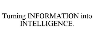 TURNING INFORMATION INTO INTELLIGENCE.