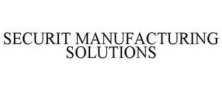 SECURIT MANUFACTURING SOLUTIONS