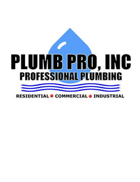 PLUMB PRO, INC PROFESSIONAL PLUMBING RESIDENTIAL COMMERCIAL INDUSTRIAL