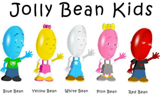 JOLLY BEAN KIDS BLUE BEAN YELLOW BEAN WHITE BEAN PINK BEAN RED BEAN