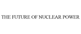 THE FUTURE OF NUCLEAR POWER