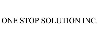 ONE STOP SOLUTION INC.