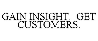 GAIN INSIGHT. GET CUSTOMERS.