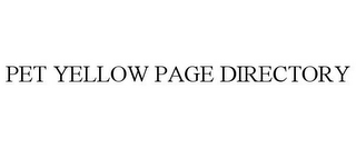 PET YELLOW PAGE DIRECTORY