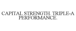 CAPITAL STRENGTH. TRIPLE-A PERFORMANCE.